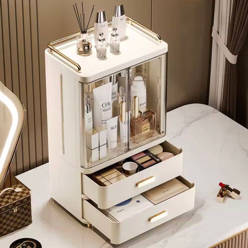 Desktop Cosmetic Storage Box, Large Capacity Makeup Brush Organizer, Premium Skin Care Product Organizer, Makeup Organizer Vanity Desktop Cosmetic Storage Box, Large Capacity Makeup Brush Organizer, Premium Skin Care Product Organizer, Makeup Organizer Vanity